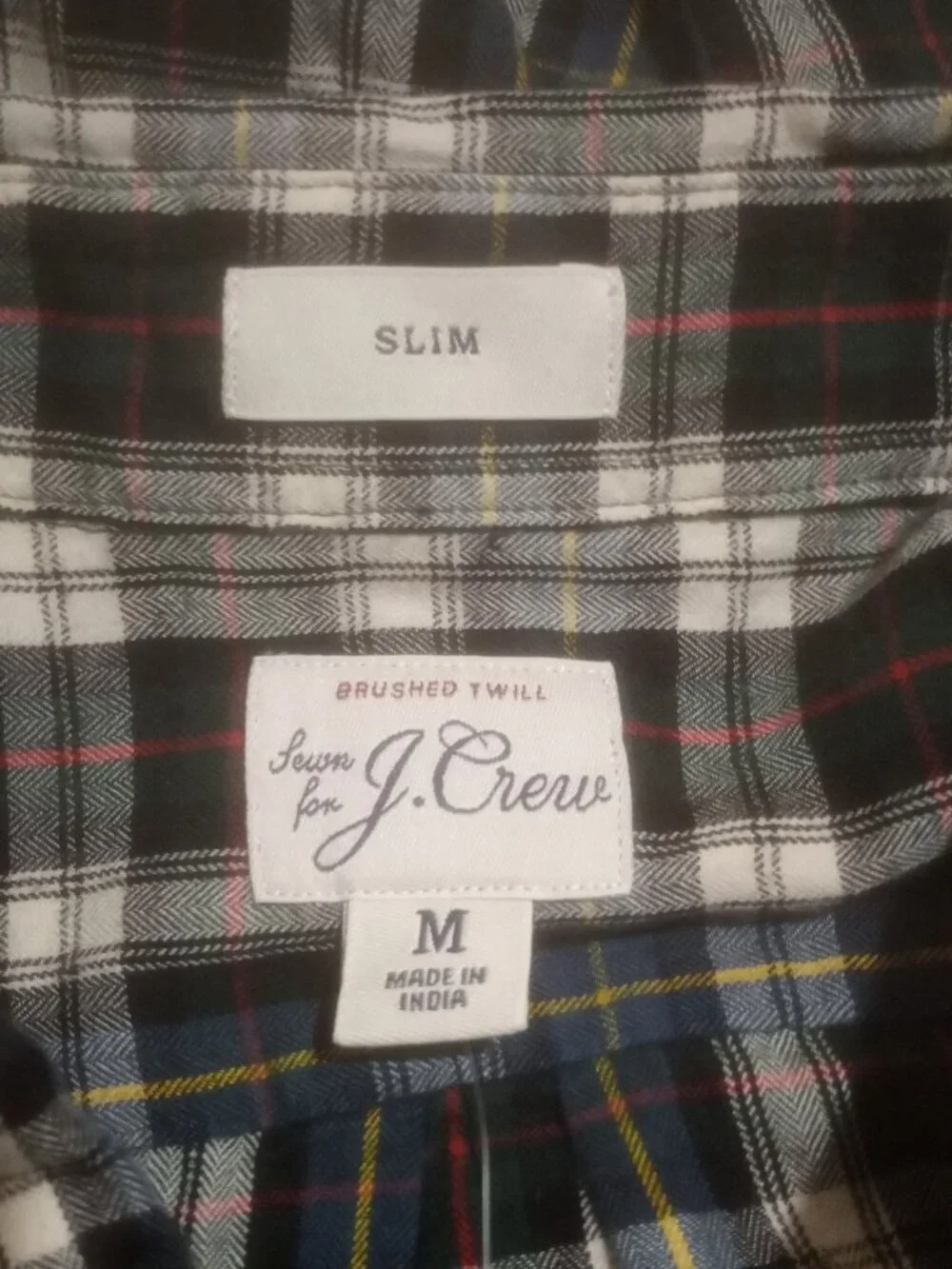 NWT J. Crew Slim Fit Brushed Twill Long Sleeve Slim Shirt M Medium Multicolor